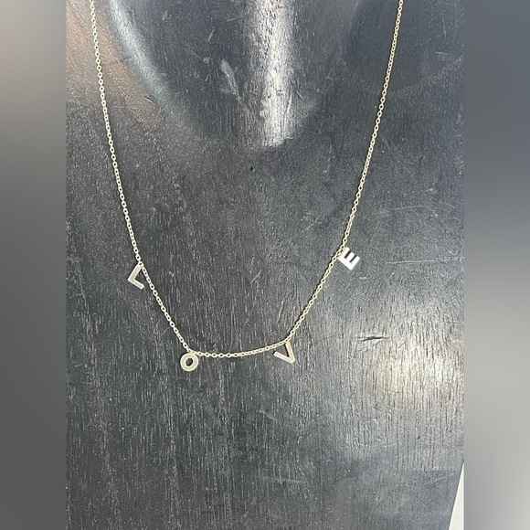 925 AV Sterling Silver LOVE Choker Necklace - Picture 3 of 9